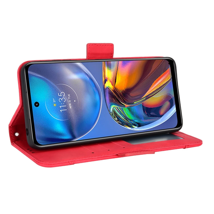 For Motorola Moto E32 4G Skin Feel Calf Texture Card Slots Leather Phone Case