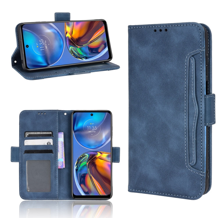 For Motorola Moto E32 4G Skin Feel Calf Texture Card Slots Leather Phone Case