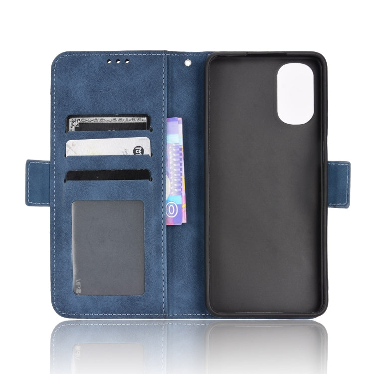 For Motorola Moto E32 4G Skin Feel Calf Texture Card Slots Leather Phone Case