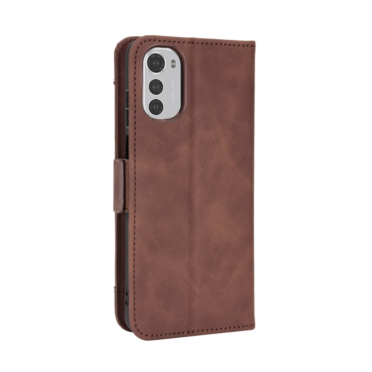 For Motorola Moto E32 4G Skin Feel Calf Texture Card Slots Leather Phone Case