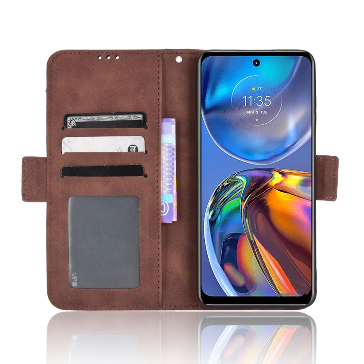 For Motorola Moto E32 4G Skin Feel Calf Texture Card Slots Leather Phone Case