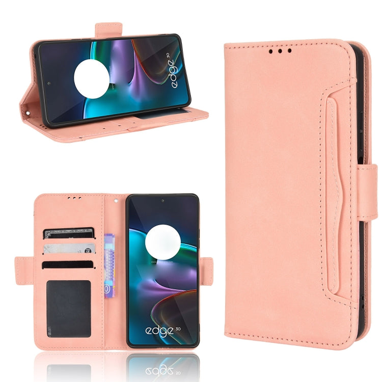 For Motorola Edge 30 Skin Feel Calf Texture Card Slots Leather Phone Case