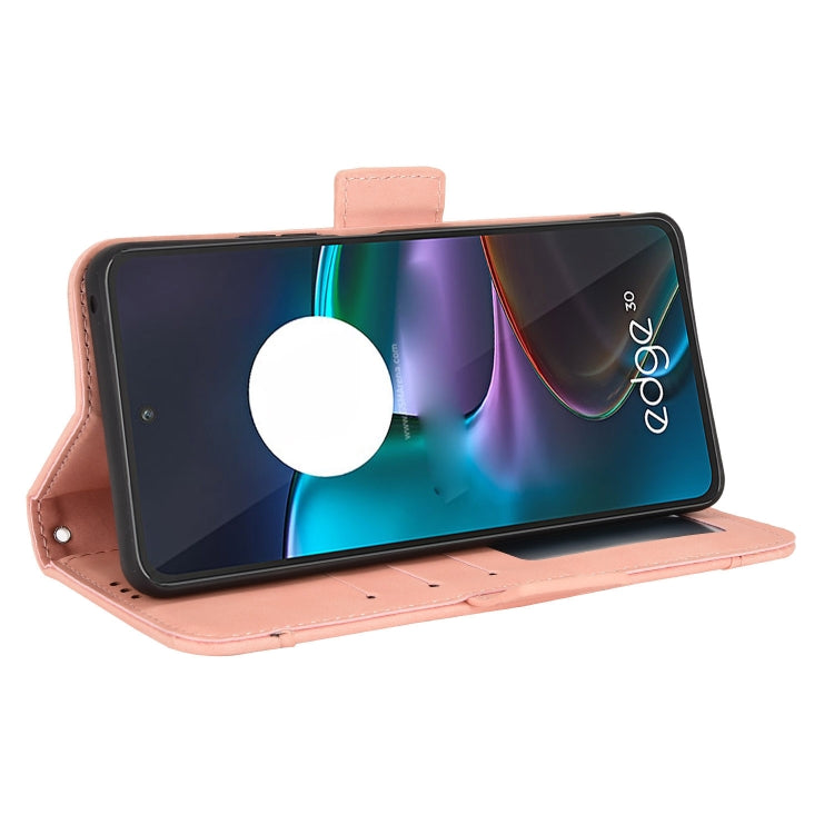 For Motorola Edge 30 Skin Feel Calf Texture Card Slots Leather Phone Case
