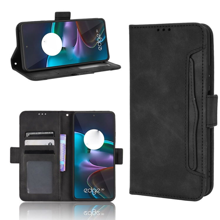 For Motorola Edge 30 Skin Feel Calf Texture Card Slots Leather Phone Case