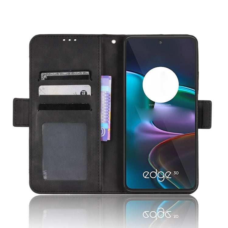 For Motorola Edge 30 Skin Feel Calf Texture Card Slots Leather Phone Case