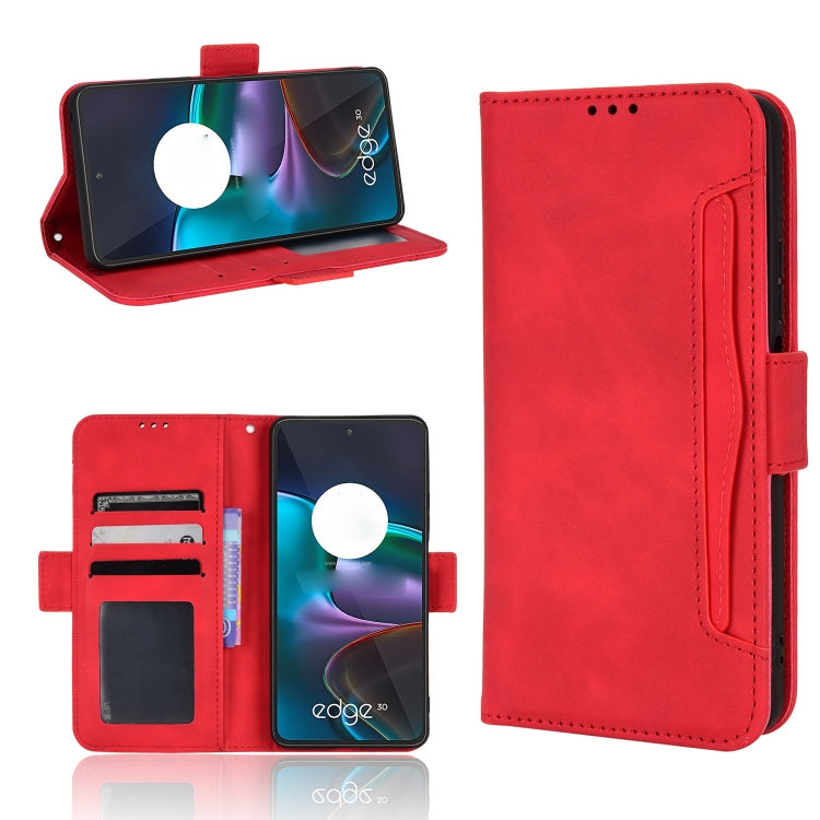 For Motorola Edge 30 Skin Feel Calf Texture Card Slots Leather Phone Case
