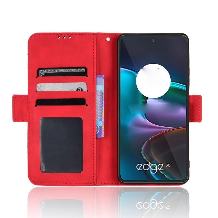 For Motorola Edge 30 Skin Feel Calf Texture Card Slots Leather Phone Case