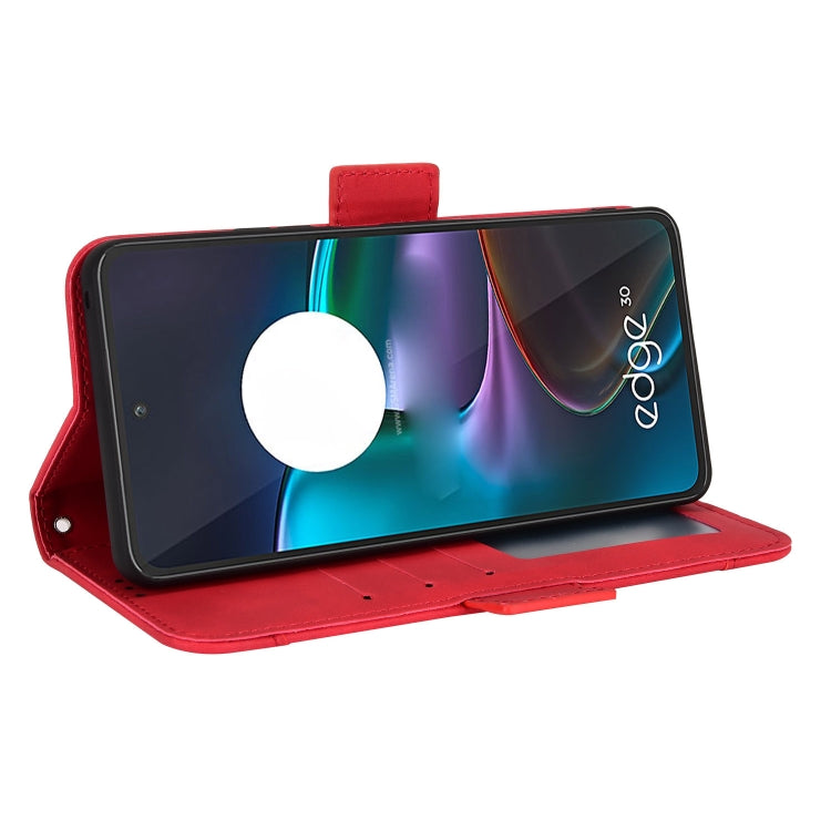 For Motorola Edge 30 Skin Feel Calf Texture Card Slots Leather Phone Case