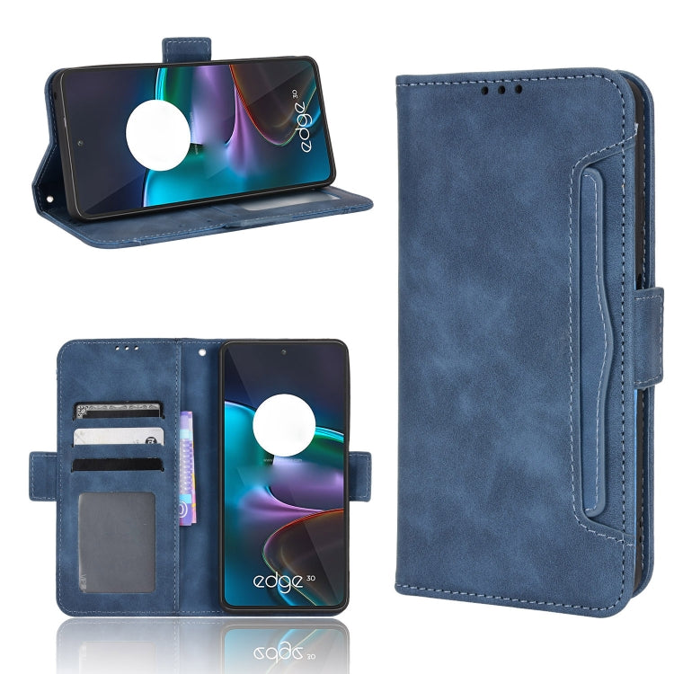 For Motorola Edge 30 Skin Feel Calf Texture Card Slots Leather Phone Case