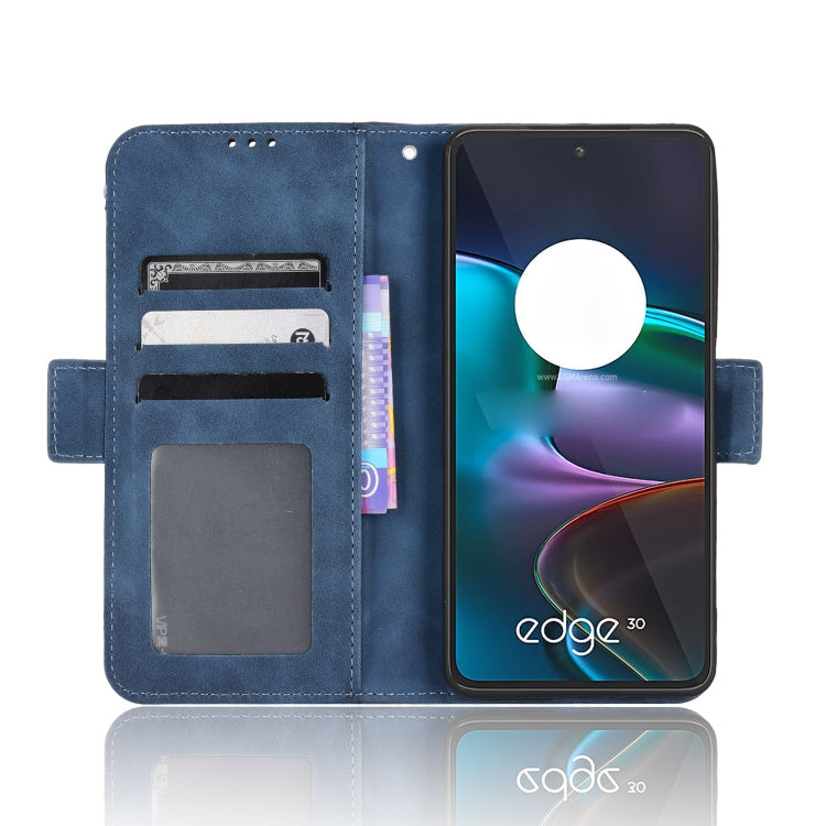 For Motorola Edge 30 Skin Feel Calf Texture Card Slots Leather Phone Case