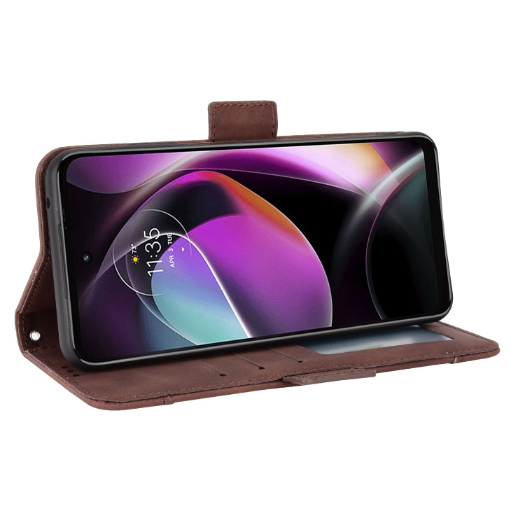 For Motorola Moto G 5G 2022 Skin Feel Calf Texture Card Slots Leather Phone Case