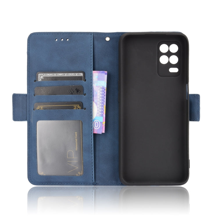 For OPPO Realme 9 5G India / V13 5G / 8 5G Skin Feel Calf Texture Card Slots Leather Phone Case