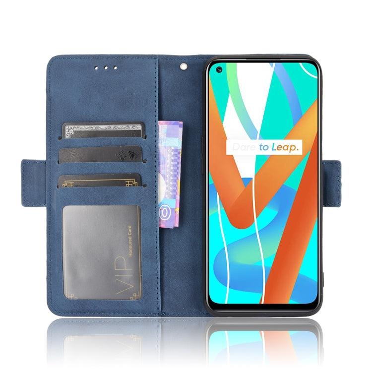 For OPPO Realme 9 5G India / V13 5G / 8 5G Skin Feel Calf Texture Card Slots Leather Phone Case
