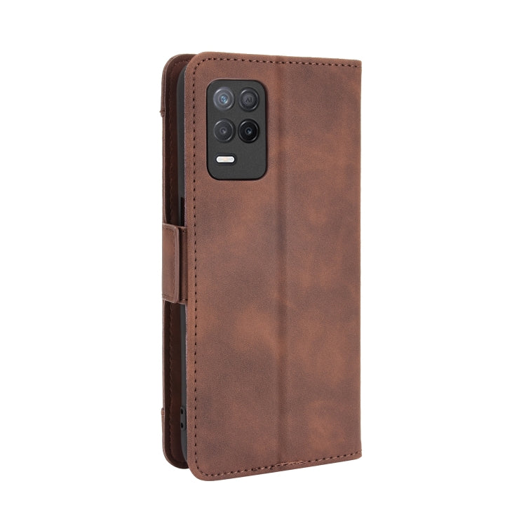 For OPPO Realme 9 5G India / V13 5G / 8 5G Skin Feel Calf Texture Card Slots Leather Phone Case