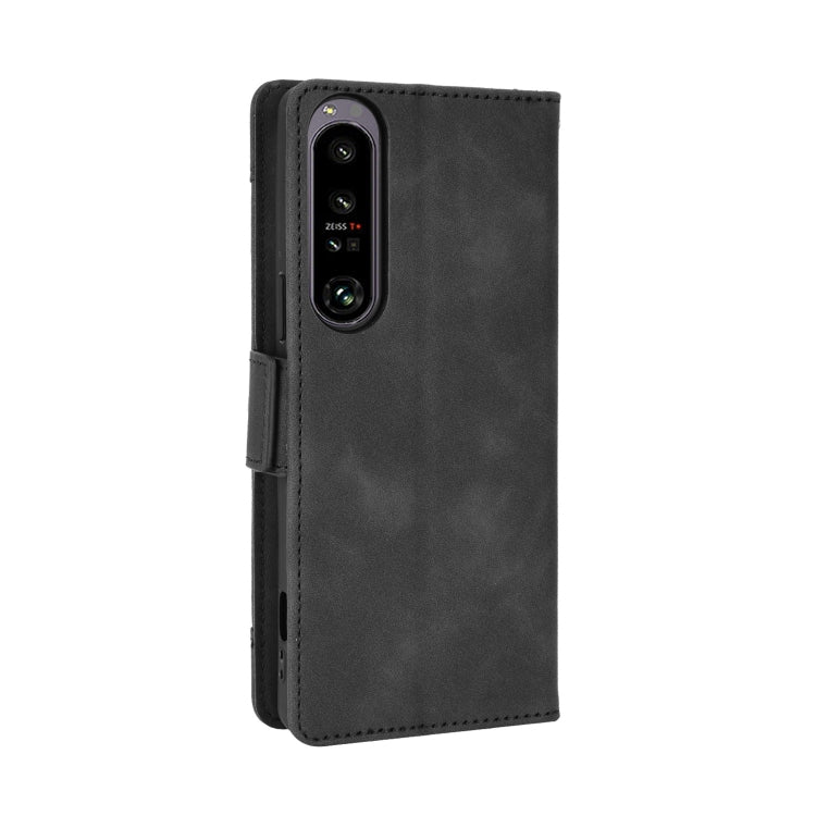 For Sony Xperia 1 IV Skin Feel Calf Texture Card Slots Leather Phone Case