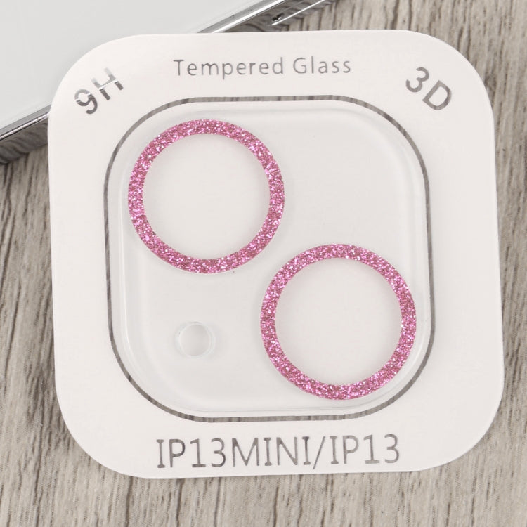 For iPhone 13 Glitter Ring Tempered Glass Camera Lens Film