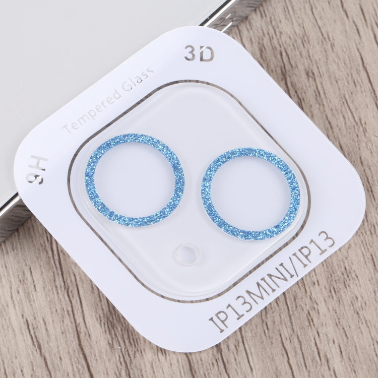 For iPhone 13 Glitter Ring Tempered Glass Camera Lens Film