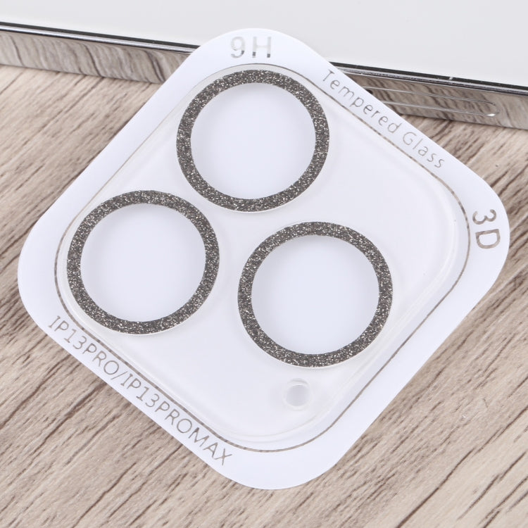 For iPhone 13 Pro / 13 Pro Max Glitter Ring Tempered Glass Camera Lens Film