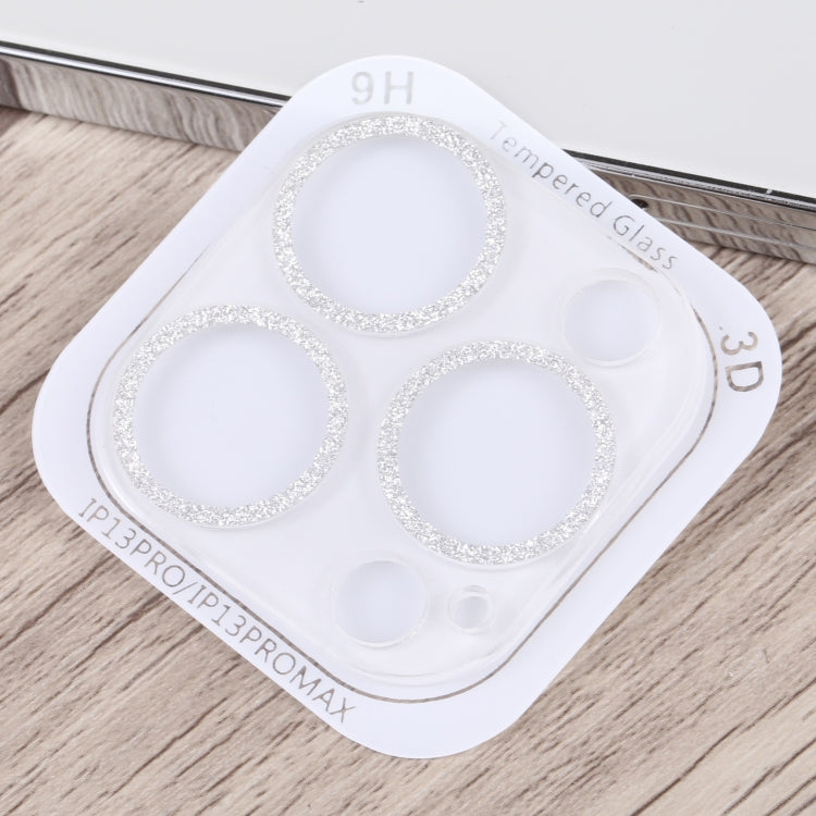 For iPhone 13 Pro / 13 Pro Max Glitter Ring Tempered Glass Camera Lens Film