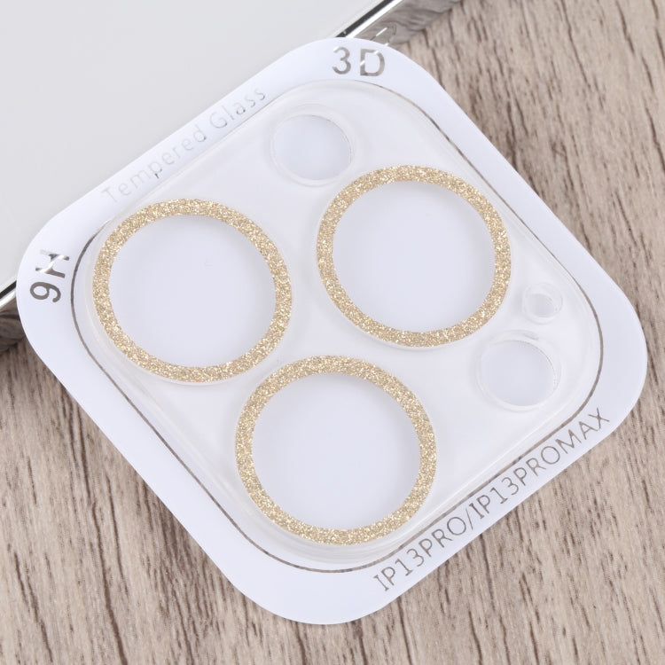 For iPhone 13 Pro / 13 Pro Max Glitter Ring Tempered Glass Camera Lens Film