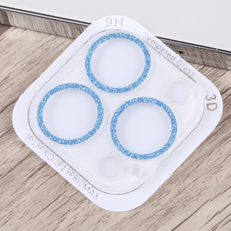 For iPhone 13 Pro / 13 Pro Max Glitter Ring Tempered Glass Camera Lens Film