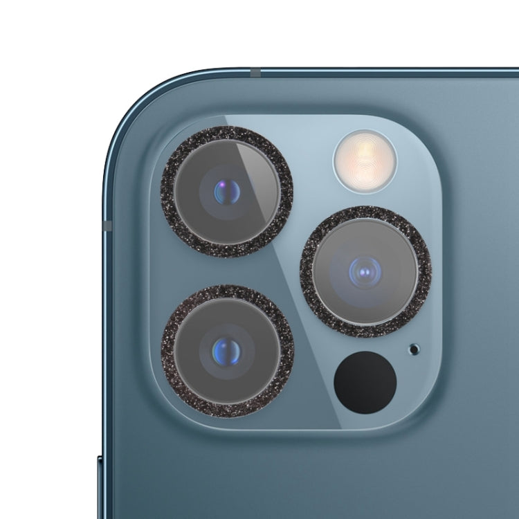 For iPhone 12 Pro Glitter Ring Tempered Glass Camera Lens Film