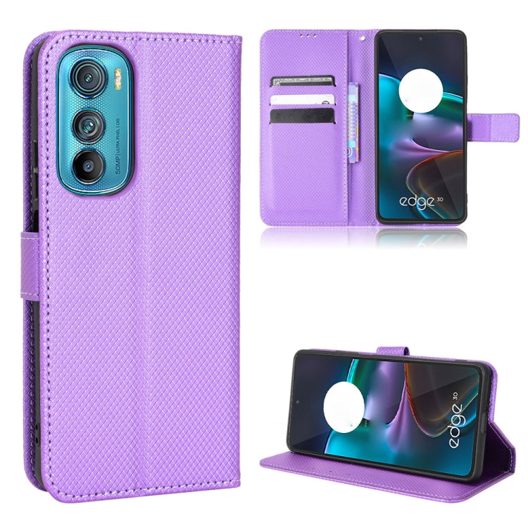 For Motorola Edge 30 Diamond Texture Leather Phone Case