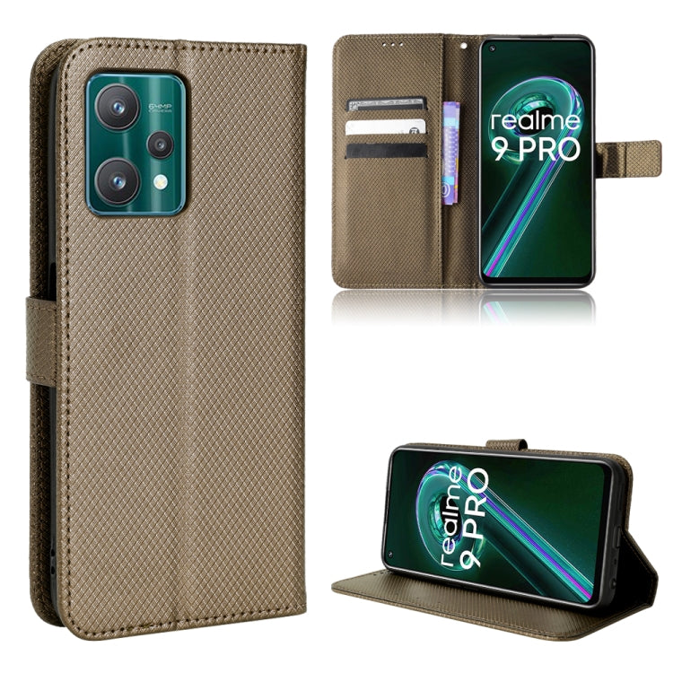 For OPPO Realme 9 5G Global / 9 Pro Diamond Texture Leather Phone Case