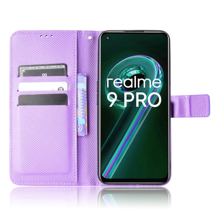 For OPPO Realme 9 5G Global / 9 Pro Diamond Texture Leather Phone Case