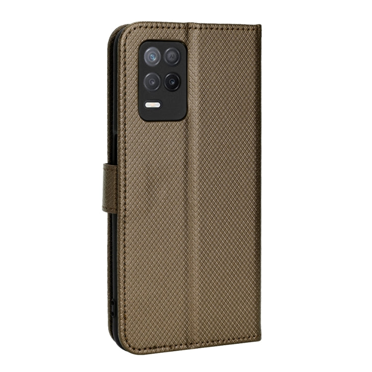 For OPPO Realme 9 5G India / V13 5G / 8 5G Diamond Texture Leather Phone Case