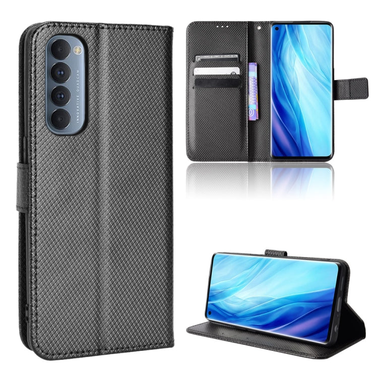 For OPPO Reno4 Pro Global&India&Southeast Asia Diamond Texture Leather Phone Case