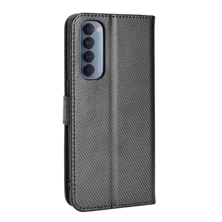 For OPPO Reno4 Pro Global&India&Southeast Asia Diamond Texture Leather Phone Case