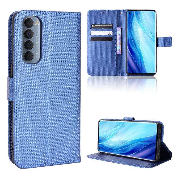 For OPPO Reno4 Pro Global&India&Southeast Asia Diamond Texture Leather Phone Case