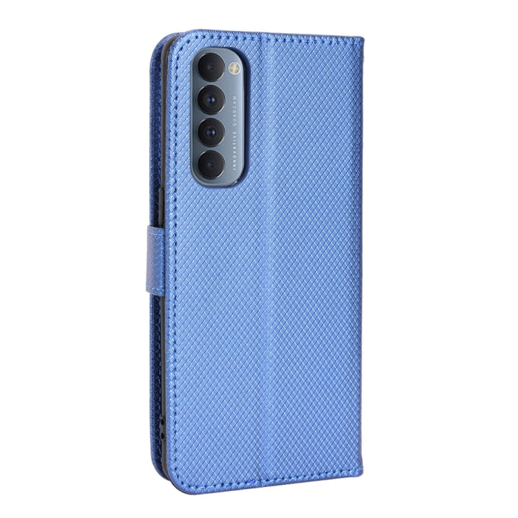 For OPPO Reno4 Pro Global&India&Southeast Asia Diamond Texture Leather Phone Case