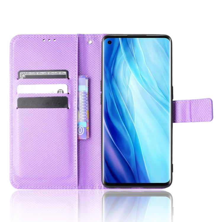 For OPPO Reno4 Pro Global&India&Southeast Asia Diamond Texture Leather Phone Case