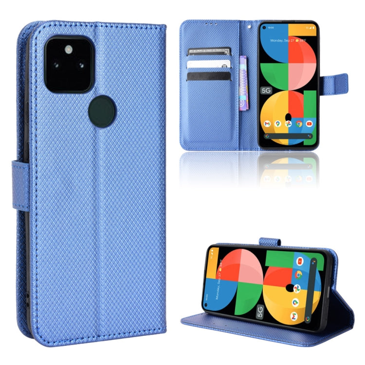 For Google Pixel 5a 5G Diamond Texture Leather Phone Case