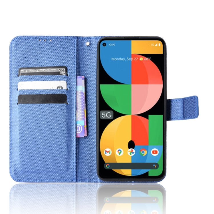 For Google Pixel 5a 5G Diamond Texture Leather Phone Case