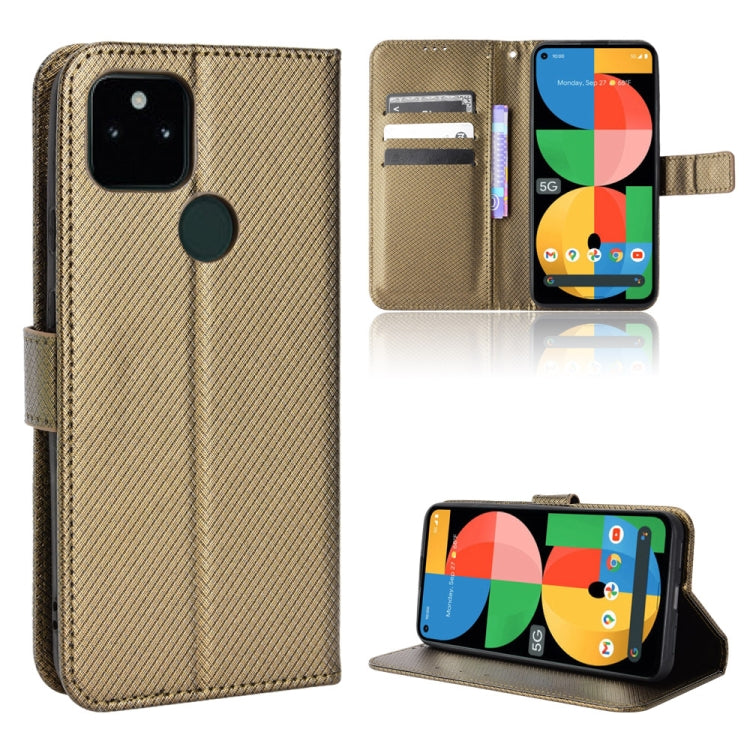 For Google Pixel 5a 5G Diamond Texture Leather Phone Case
