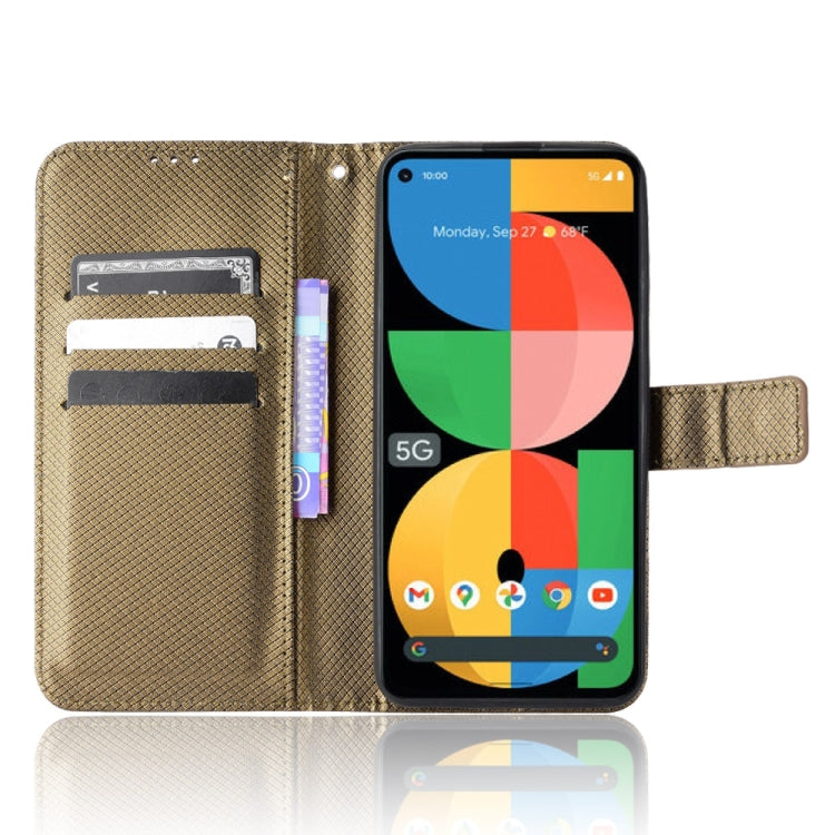 For Google Pixel 5a 5G Diamond Texture Leather Phone Case