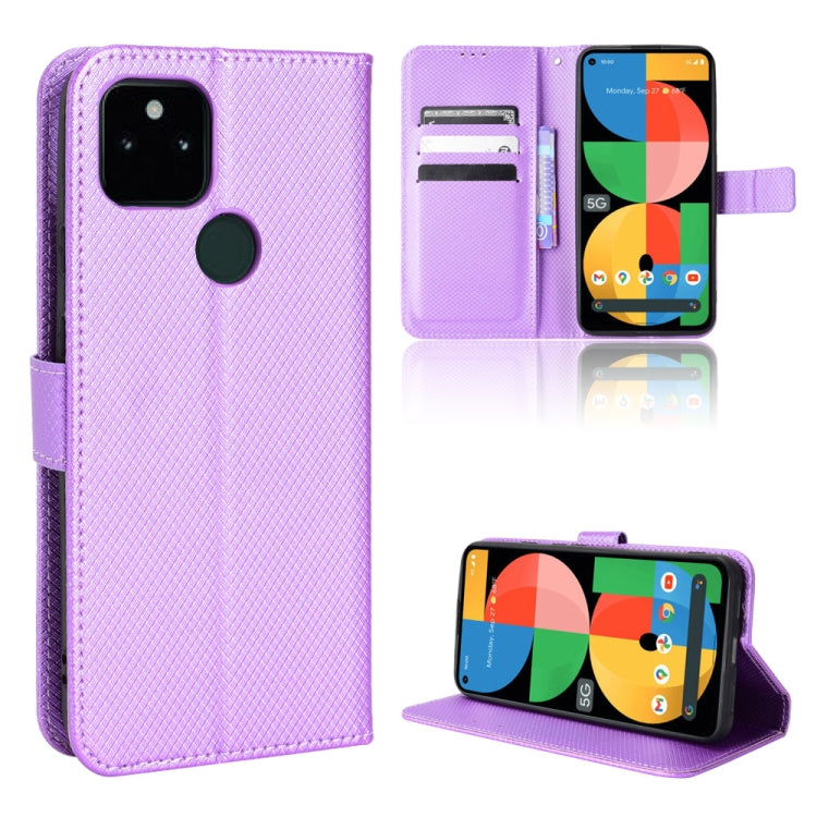 For Google Pixel 5a 5G Diamond Texture Leather Phone Case