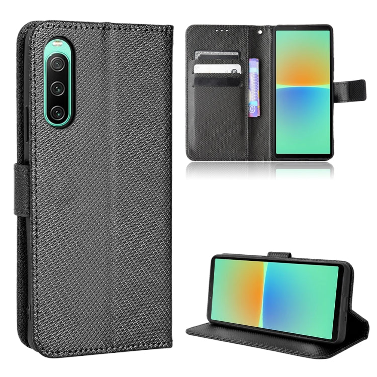 For Sony Xperia 10 IV Diamond Texture Leather Phone Case