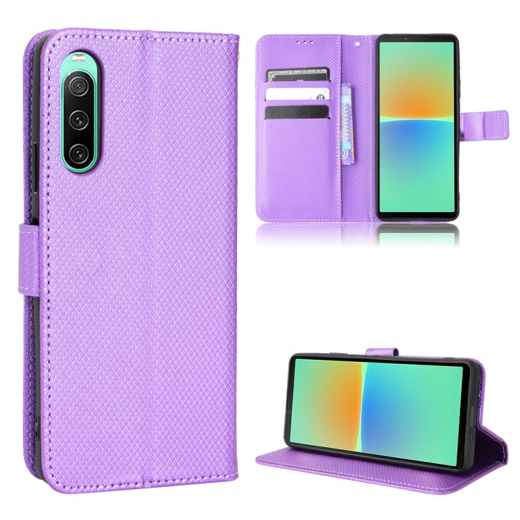 For Sony Xperia 10 IV Diamond Texture Leather Phone Case
