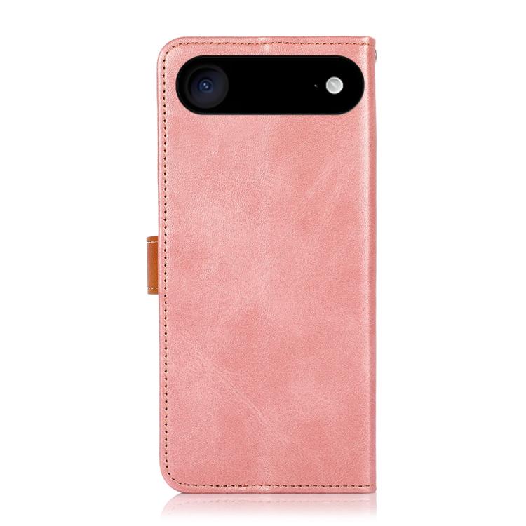 For iPhone 14 KHAZNEH Dual-color Cowhide Texture Flip Leather Phone Case