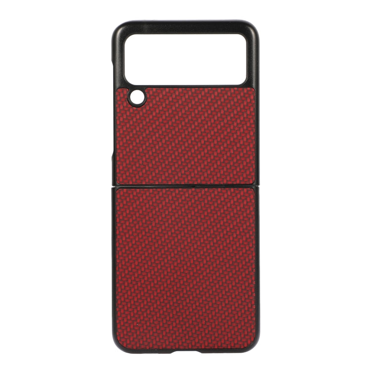 For Samsung Galaxy Z Flip3 5G Carbon Fiber Texture PU Leather Phone Case