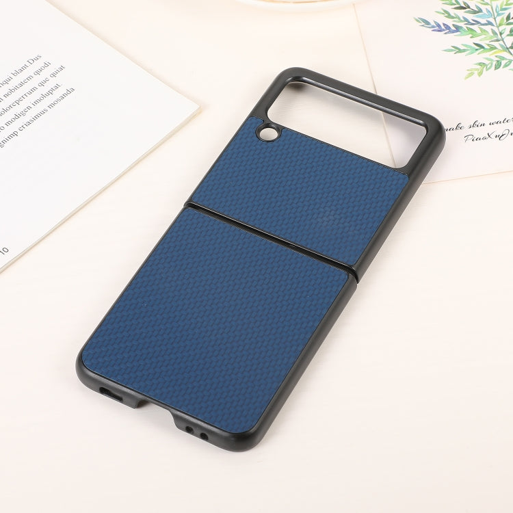 For Samsung Galaxy Z Flip3 5G Carbon Fiber Texture PU Leather Phone Case