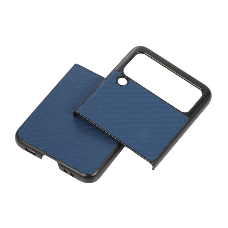 For Samsung Galaxy Z Flip3 5G Carbon Fiber Texture PU Leather Phone Case