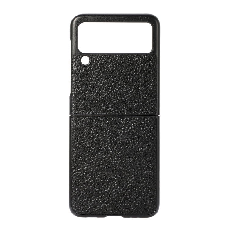 For Samsung Galaxy Z Flip3 5G Genuine Leather Lychee Texture Phone Case