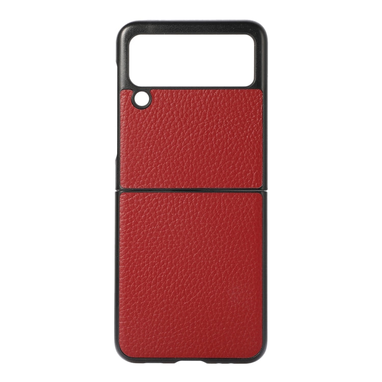 For Samsung Galaxy Z Flip3 5G Genuine Leather Lychee Texture Phone Case