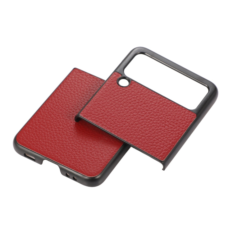 For Samsung Galaxy Z Flip3 5G Genuine Leather Lychee Texture Phone Case
