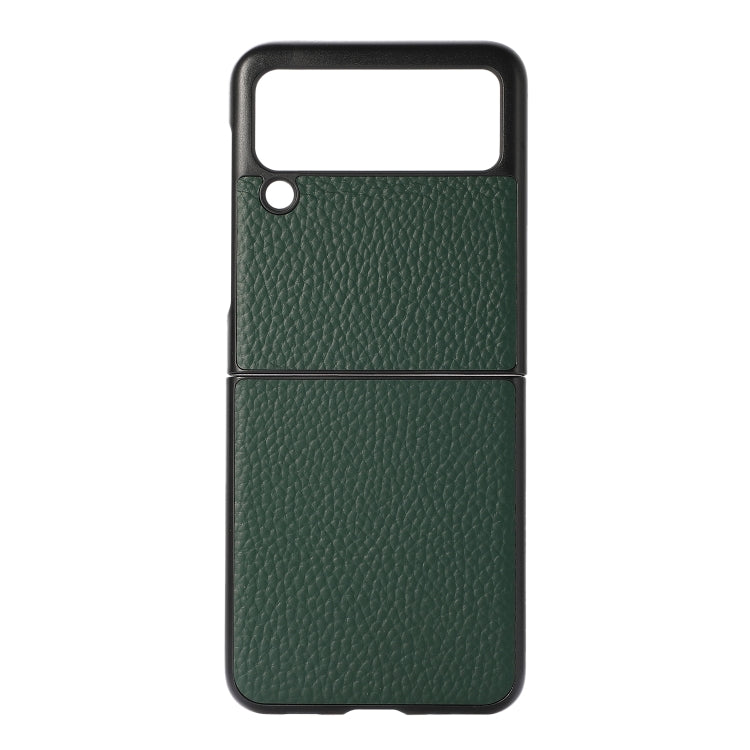 For Samsung Galaxy Z Flip3 5G Genuine Leather Lychee Texture Phone Case